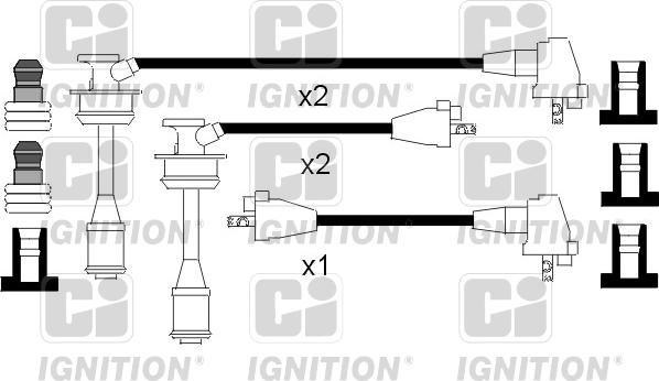 Quinton Hazell XC625 - Комплект проводів запалювання autocars.com.ua