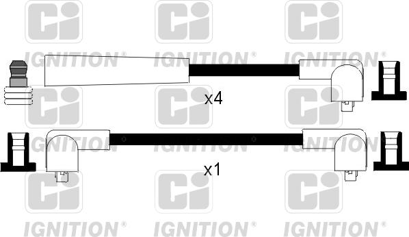 Quinton Hazell XC765 - Комплект проводов зажигания avtokuzovplus.com.ua