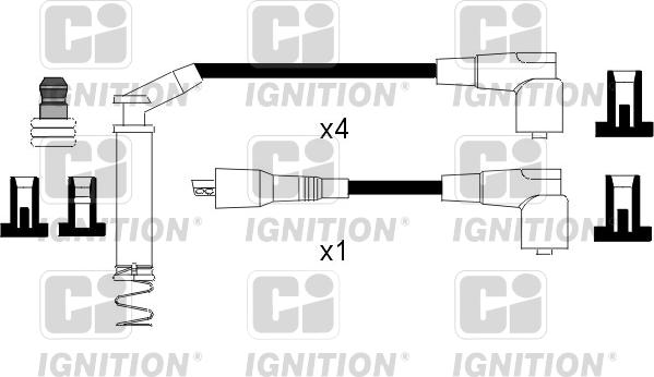 Quinton Hazell XC796 - Комплект проводов зажигания autodnr.net