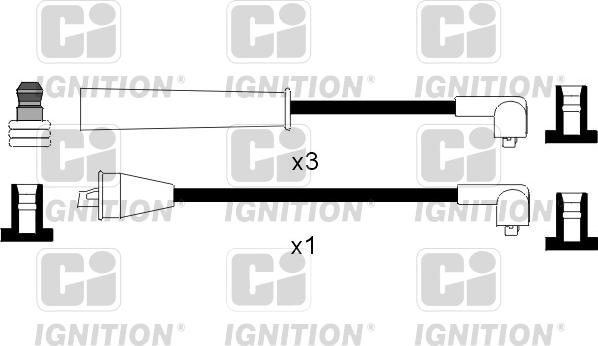 Quinton Hazell XC874 - Комплект проводів запалювання autocars.com.ua