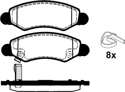 Raicam RA.0424.0 - Тормозные колодки, дисковые, комплект autodnr.net