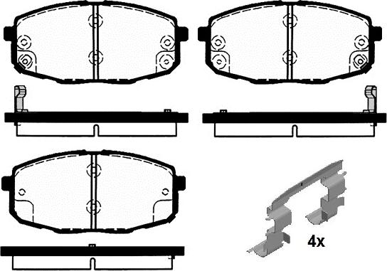 Raicam RA.0487.0K1 - Тормозные колодки, дисковые, комплект autodnr.net