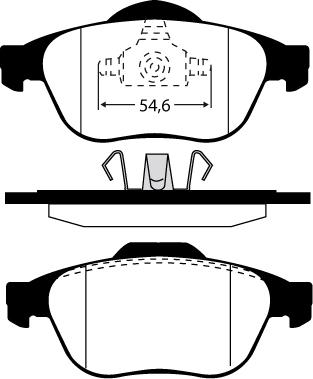 Akebono AN-967K - Гальмівні колодки, дискові гальма autocars.com.ua