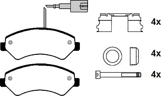 Raicam RA.0886.3K1 - Тормозные колодки, дисковые, комплект autodnr.net