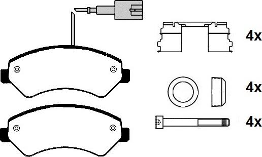 Raicam RA.0886.3K2 - Тормозные колодки, дисковые, комплект autodnr.net