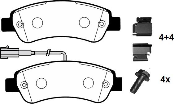 Raicam RA.0887.2K1 - Тормозные колодки, дисковые, комплект autodnr.net