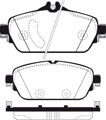 GMC 2203101 - Тормозные колодки, дисковые, комплект avtokuzovplus.com.ua