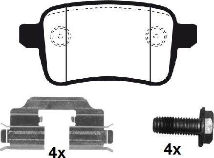 Opel 095517078 - Тормозные колодки, дисковые, комплект avtokuzovplus.com.ua