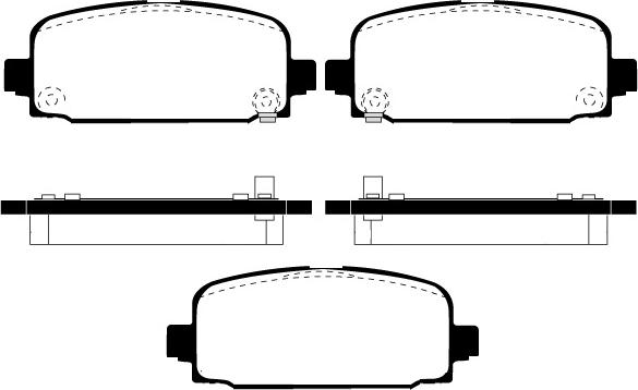 CAR PNT3812 - Тормозные колодки, дисковые, комплект avtokuzovplus.com.ua