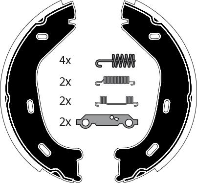 Raicam RA21841 - Комплект тормозов, ручник, парковка autodnr.net