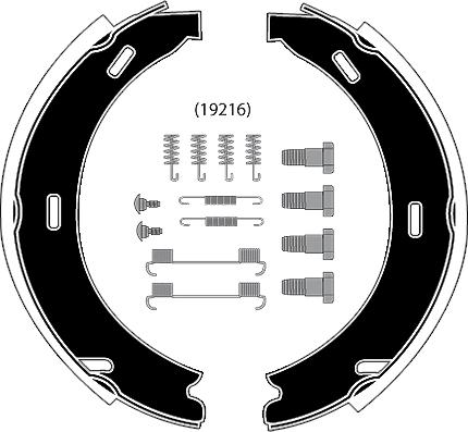 Raicam RA26872 - Комплект тормозов, ручник, парковка autodnr.net