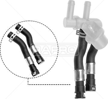 Rapro R16491 - Шланг радіатора autocars.com.ua