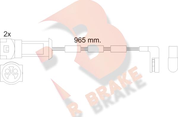 R Brake 610068RB - Сигналізатор, знос гальмівних колодок autocars.com.ua