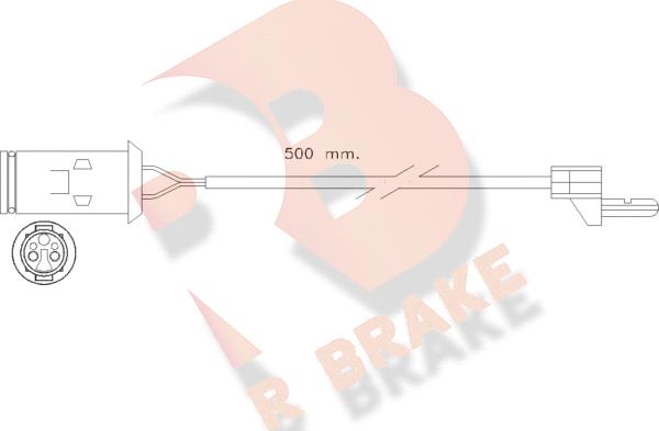 R Brake 610222RB - Сигналізатор, знос гальмівних колодок autocars.com.ua