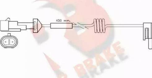 R Brake 610235RB - Сигнализатор, износ тормозных колодок autodnr.net