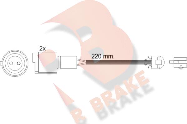 R Brake 610239RB - Сигнализатор, износ тормозных колодок autodnr.net