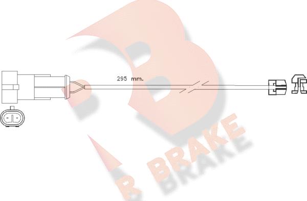 R Brake 610256RB - Сигналізатор, знос гальмівних колодок autocars.com.ua
