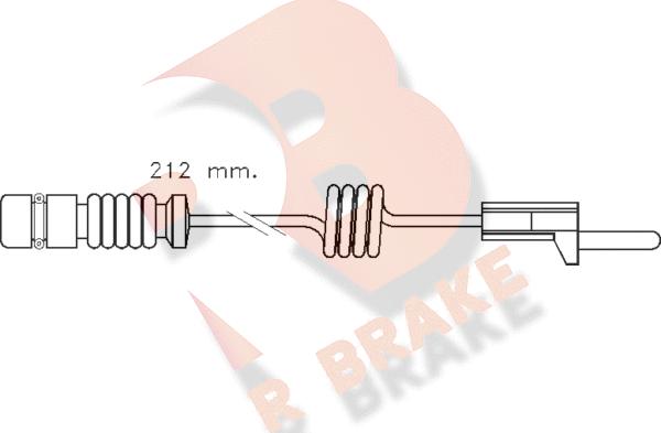 R Brake 610259RB - Сигнализатор, износ тормозных колодок autodnr.net