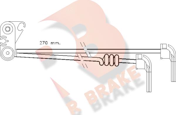 R Brake 610280RB - Сигналізатор, знос гальмівних колодок autocars.com.ua