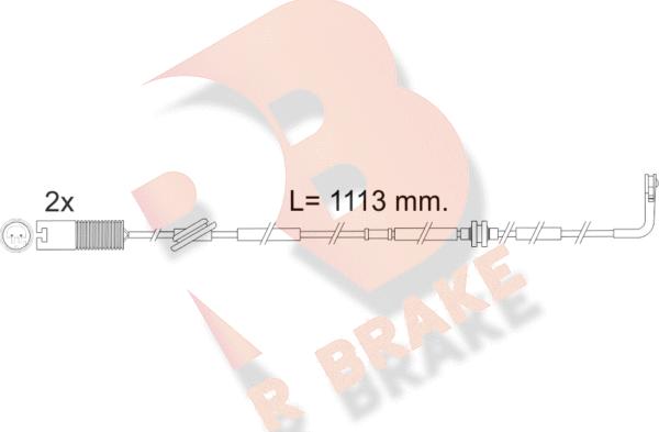 R Brake 610299RB - Сигналізатор, знос гальмівних колодок autocars.com.ua