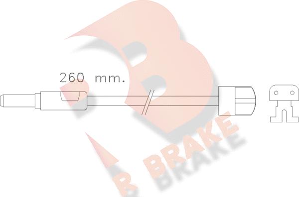 R Brake 610319RB - Сигналізатор, знос гальмівних колодок autocars.com.ua