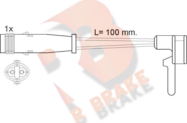 R Brake 610323RB - Сигнализатор, износ тормозных колодок autodnr.net