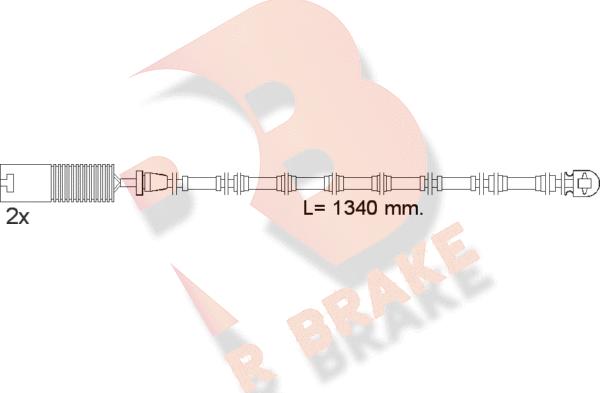 R Brake 610391RB - Сигналізатор, знос гальмівних колодок autocars.com.ua