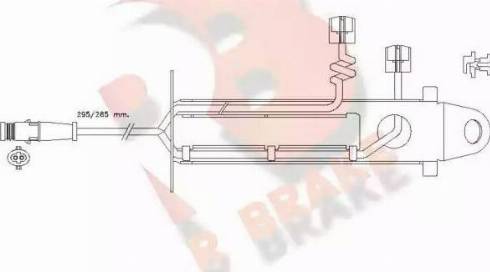 R Brake 610428RB - Сигналізатор, знос гальмівних колодок autocars.com.ua