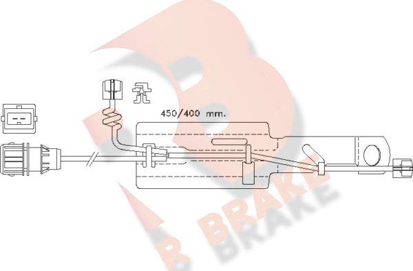 R Brake 610430RB - Сигналізатор, знос гальмівних колодок autocars.com.ua