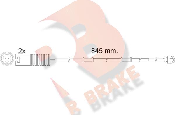 R Brake 610448RB - Сигналізатор, знос гальмівних колодок autocars.com.ua