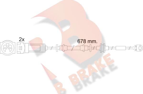 R Brake 610452RB - Сигналізатор, знос гальмівних колодок autocars.com.ua