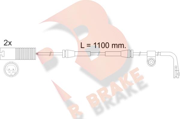 R Brake 610457RB - Сигнализатор, износ тормозных колодок autodnr.net