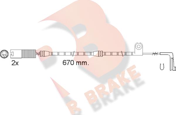 R Brake 610478RB - Сигналізатор, знос гальмівних колодок autocars.com.ua