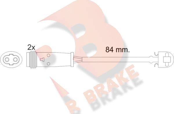 R Brake 610484RB - Сигнализатор, износ тормозных колодок autodnr.net