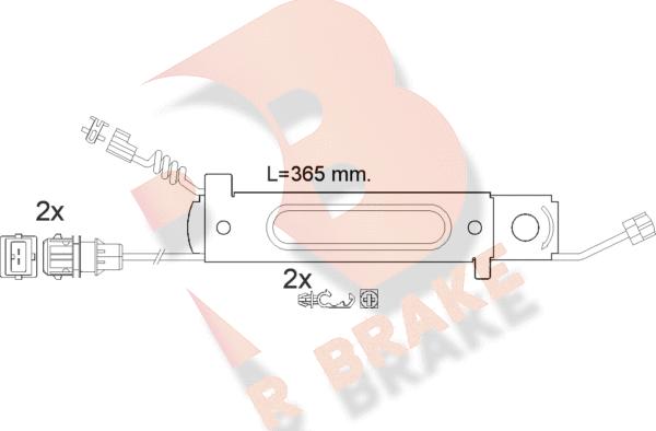 R Brake 610485RB - Сигналізатор, знос гальмівних колодок autocars.com.ua