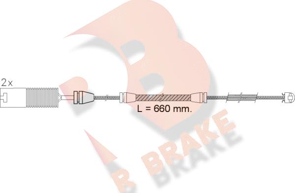 R Brake 610497RB - Сигналізатор, знос гальмівних колодок autocars.com.ua