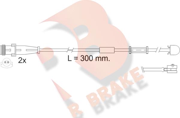 R Brake 610504RB - Сигналізатор, знос гальмівних колодок autocars.com.ua