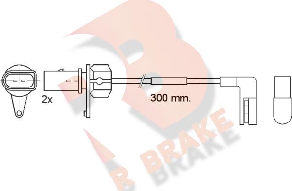 R Brake 610507RB - Сигналізатор, знос гальмівних колодок autocars.com.ua