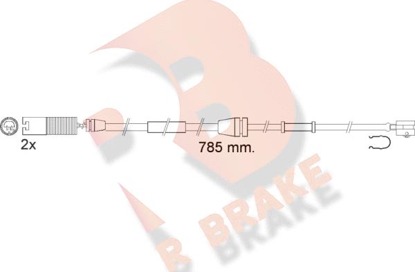 R Brake 610536RB - Сигнализатор, износ тормозных колодок autodnr.net