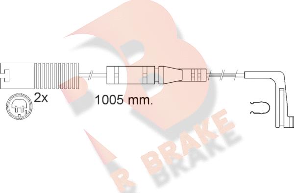 R Brake 610537RB - Сигнализатор, износ тормозных колодок autodnr.net