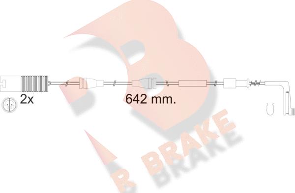R Brake 610538RB - Сигналізатор, знос гальмівних колодок autocars.com.ua