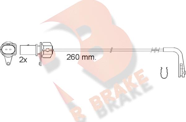 R Brake 610545RB - Сигнализатор, износ тормозных колодок autodnr.net