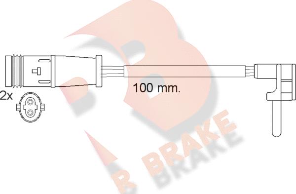 R Brake 610548RB - Сигналізатор, знос гальмівних колодок autocars.com.ua