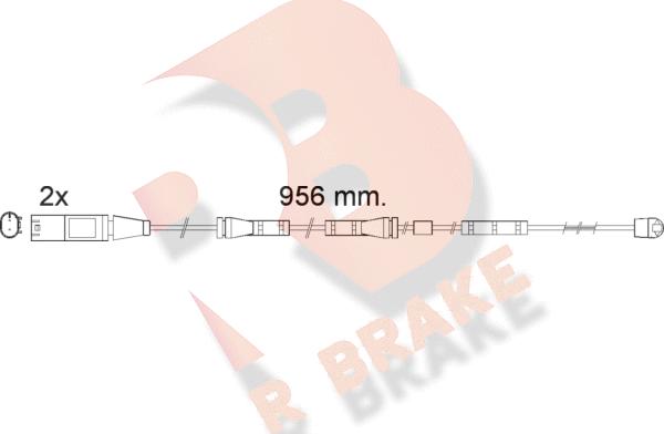 R Brake 610556RB - Сигналізатор, знос гальмівних колодок autocars.com.ua