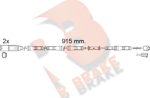 R Brake 610557RB - Сигналізатор, знос гальмівних колодок autocars.com.ua