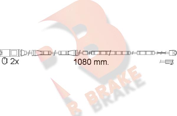 R Brake 610558RB - Сигналізатор, знос гальмівних колодок autocars.com.ua