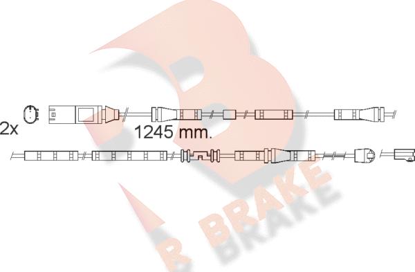 R Brake 610559RB - Сигнализатор, износ тормозных колодок autodnr.net