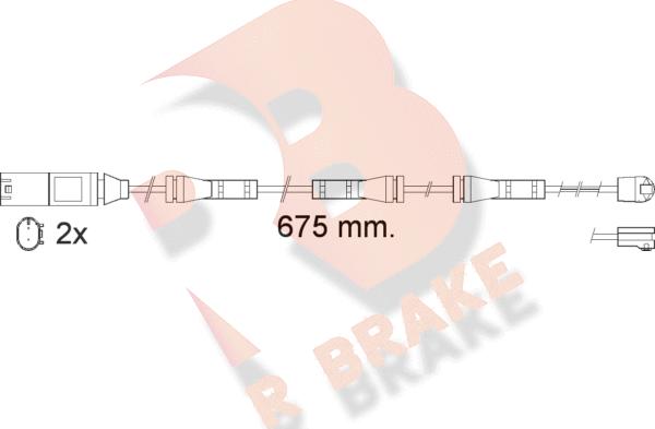 R Brake 610561RB - Сигналізатор, знос гальмівних колодок autocars.com.ua