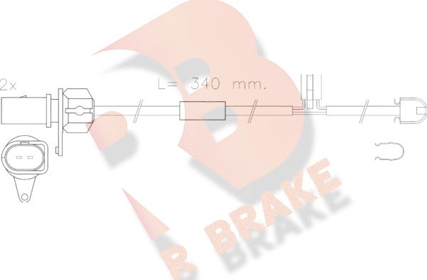 R Brake 610566RB - Сигнализатор, износ тормозных колодок autodnr.net