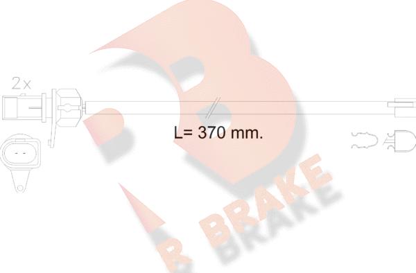 R Brake 610608RB - Сигнализатор, износ тормозных колодок autodnr.net